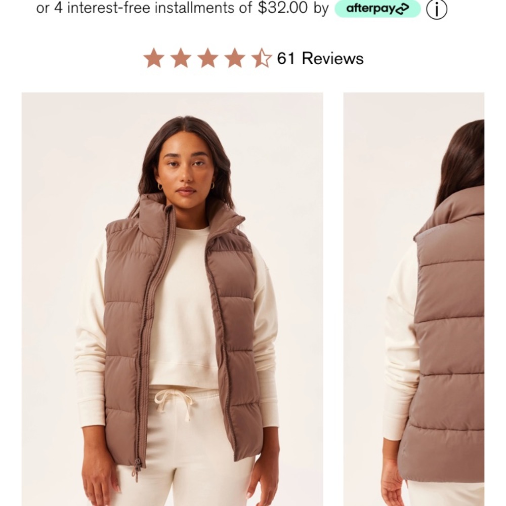 Girlfriend Collective Everyone Vest, Coffee size 10